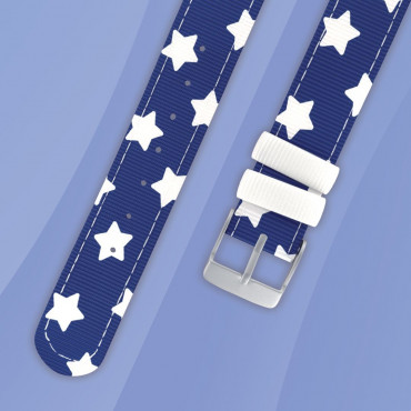 Bracelet montre Twistiti bleu étoilé