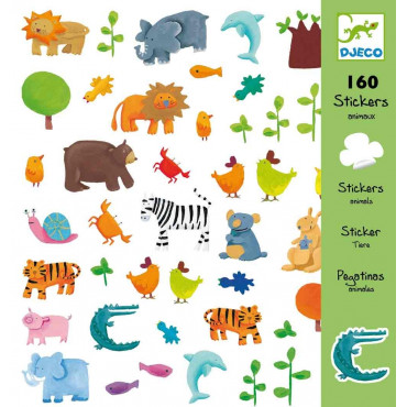 160 stickers animaux