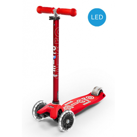 Trottinette maxi micro  Deluxe rouge led