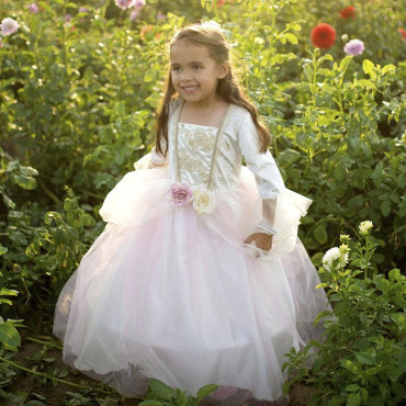 Robe Golden princesse rose 5-6 ans - Great Pretenders