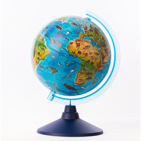Globe Terrestre 10 cm avec Pays en Couleurs : déco enfant