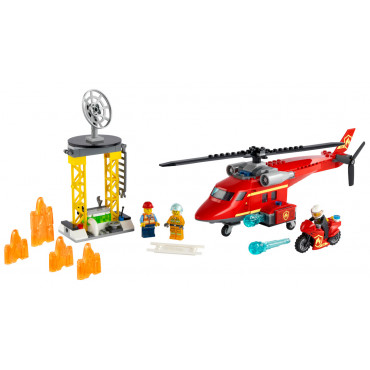 L HELICOPTERE DE SECOURS DES POMPIERS - Lego