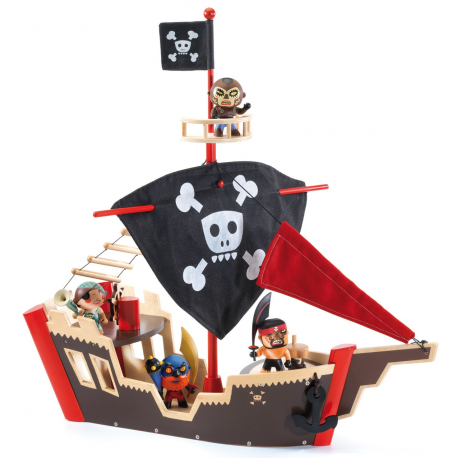 Bateau de pirate en bois Ze Pirat Boat, Arty Toys - Djeco